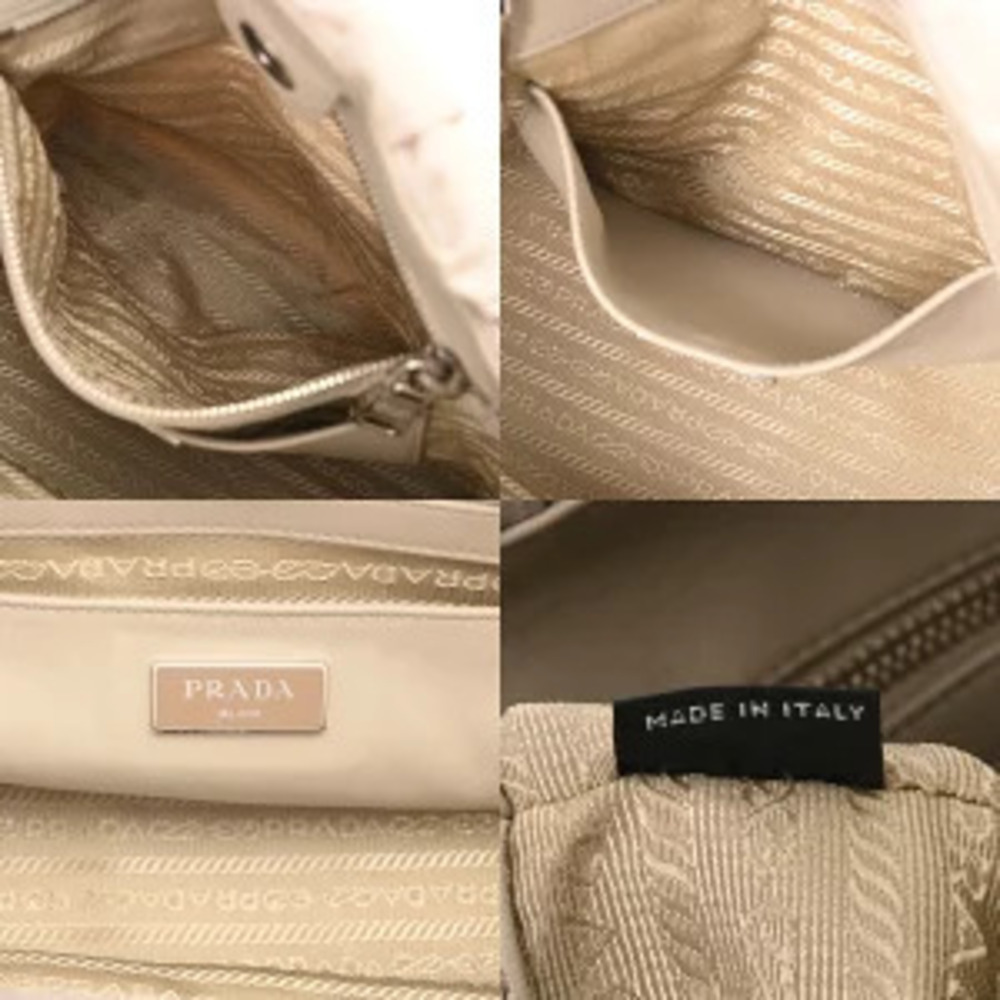 Prada Gaufre Tessuto leather convertible tote Beige Tan - Picture 8 of 9
